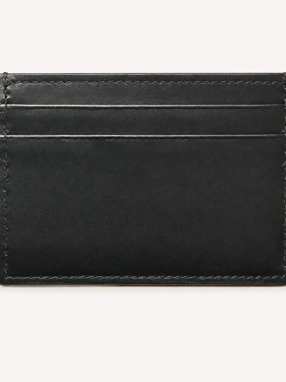 Gucci Black Leather Card Holder with Gold Logo Stripe